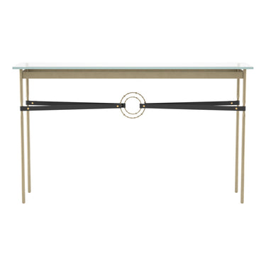Hubbardton Forge 750118 Equus Console Table - Black Leather Accent - Crescent Harbor