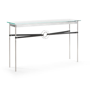 Hubbardton Forge 750118 Equus Console Table - Black Leather Accent - Crescent Harbor
