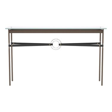 Hubbardton Forge 750118 Equus Console Table - Black Leather Accent - Crescent Harbor