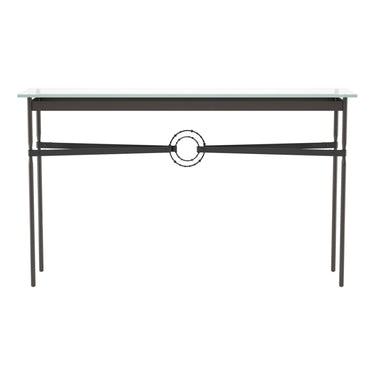 Hubbardton Forge 750118 Equus Console Table - Black Leather Accent - Crescent Harbor