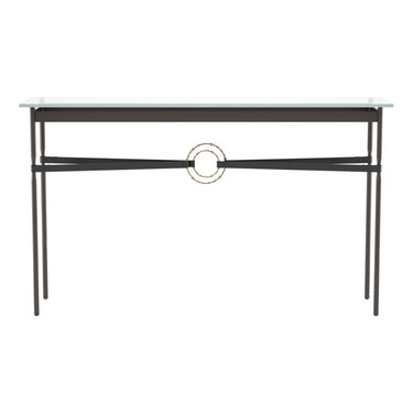 Hubbardton Forge 750118 Equus Console Table - Black Leather Accent - Crescent Harbor
