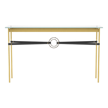 Hubbardton Forge 750118 Equus Console Table - Black Leather Accent - Crescent Harbor