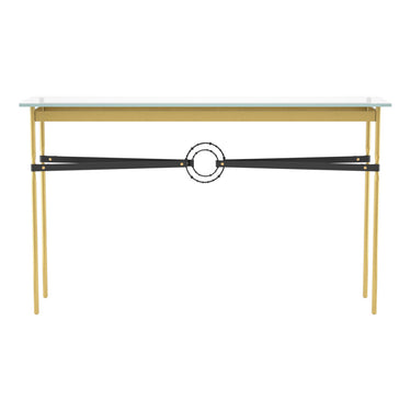 Hubbardton Forge 750118 Equus Console Table - Black Leather Accent - Crescent Harbor