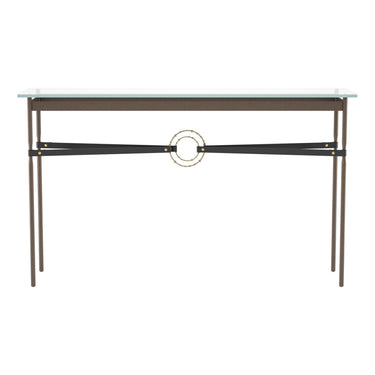 Hubbardton Forge 750118 Equus Console Table - Black Leather Accent - Crescent Harbor