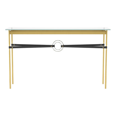 Hubbardton Forge 750118 Equus Console Table - Black Leather Accent - Crescent Harbor