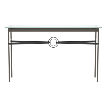 Hubbardton Forge 750118 Equus Console Table - Black Leather Accent - Crescent Harbor