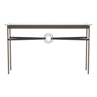 Hubbardton Forge 750118 Equus Console Table - Black Leather Accent - Crescent Harbor