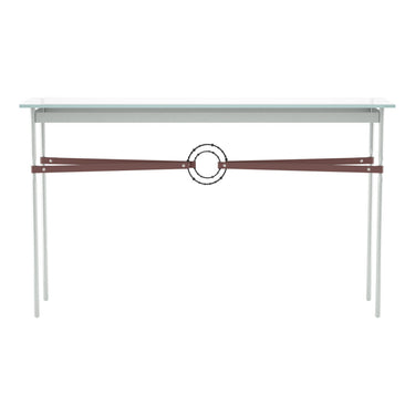 Hubbardton Forge 750118 Equus Console Table - British Brown Leather Accent - Crescent Harbor
