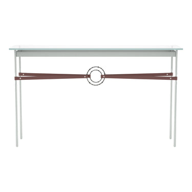 Hubbardton Forge 750118 Equus Console Table - British Brown Leather Accent - Crescent Harbor