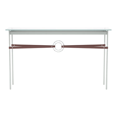 Hubbardton Forge 750118 Equus Console Table - British Brown Leather Accent - Crescent Harbor