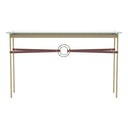 Hubbardton Forge 750118 Equus Console Table - British Brown Leather Accent - Crescent Harbor