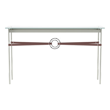 Hubbardton Forge 750118 Equus Console Table - British Brown Leather Accent - Crescent Harbor