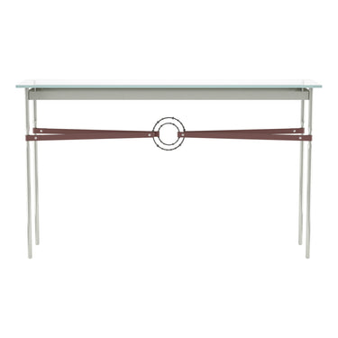Hubbardton Forge 750118 Equus Console Table - British Brown Leather Accent - Crescent Harbor
