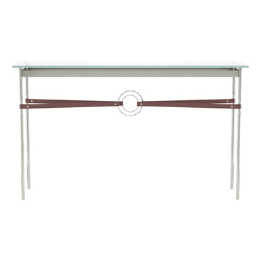 Hubbardton Forge 750118 Equus Console Table - British Brown Leather Accent - Crescent Harbor