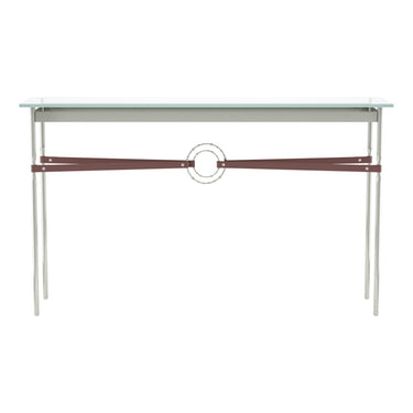 Hubbardton Forge 750118 Equus Console Table - British Brown Leather Accent - Crescent Harbor