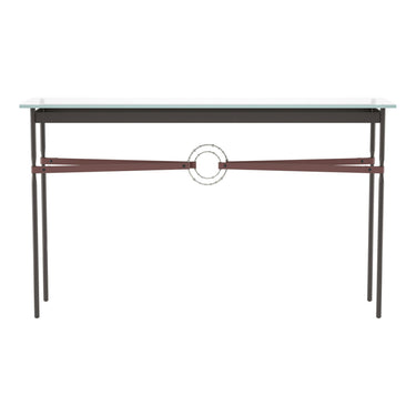 Hubbardton Forge 750118 Equus Console Table - British Brown Leather Accent - Crescent Harbor