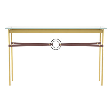 Hubbardton Forge 750118 Equus Console Table - British Brown Leather Accent - Crescent Harbor