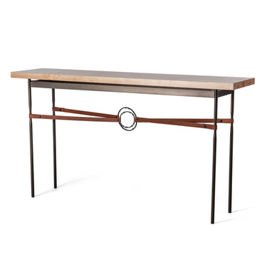 Hubbardton Forge 750120 Equus Wood Top Console Table - Modern Brass - Crescent Harbor