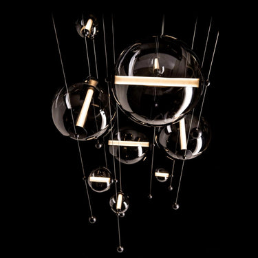 Hubbardton Forge Abacus 10-Light Square LED Pendant 2