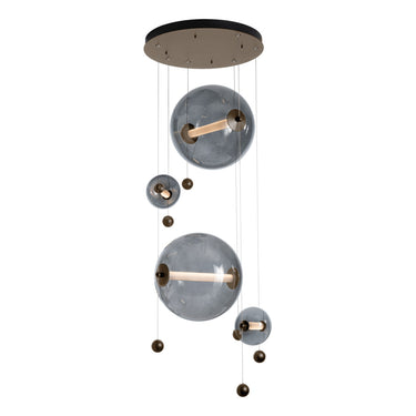 Hubbardton Forge 139052 Abacus Round LED Pendant in Standard Pipe length