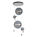 Hubbardton Forge 139052 Abacus Round LED Pendant in Standard Pipe length