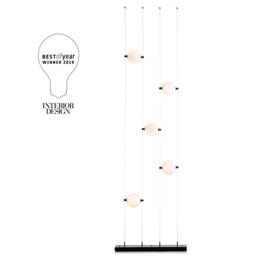 Hubbardton Forge 289520 Abacus 5-Light Floor to Ceiling Plug-In LED Lamp