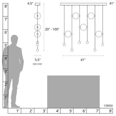 Hubbardton Forge Abacus 5-Light LED Pendant 4