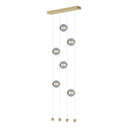 Hubbardton Forge 139055 Abacus 6-Light Ceiling-to-Floor LED Pendant