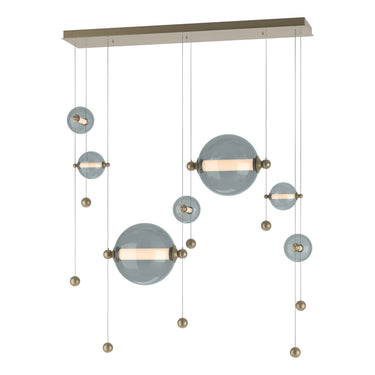 Hubbardton Forge 139054 Abacus Double Linear LED Pendant in Standard Pipe length