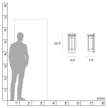 Hubbardton Forge Banded with Top Plate Large Outdoor Sconce - 305994 3