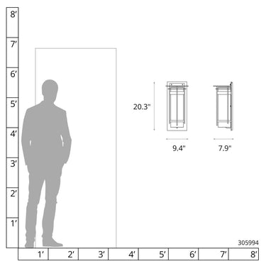 Hubbardton Forge Banded with Top Plate Large Outdoor Sconce 3