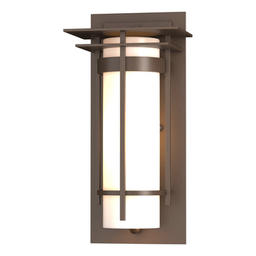 Hubbardton Forge Banded with Top Plate Small Outdoor Sconce - 305992