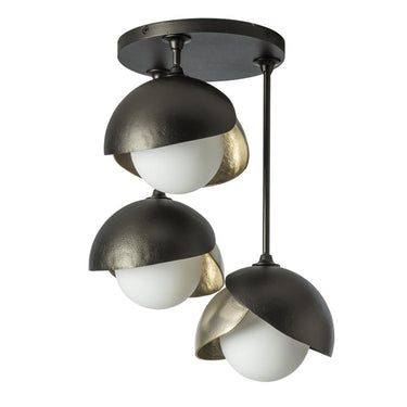 Hubbardton Forge Brooklyn 3-Light Double Shade Semi-Flush 3