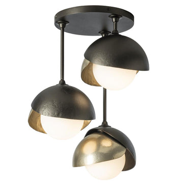 Hubbardton Forge Brooklyn 3-Light Double Shade Semi-Flush 
