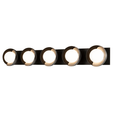 Hubbardton Forge Brooklyn 5-Light Straight Double Shade Bath Sconce - 201379 5