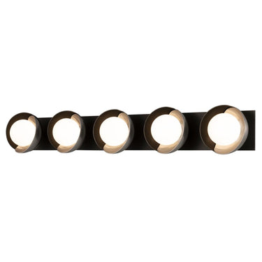 Hubbardton Forge Brooklyn 5-Light Straight Double Shade Bath Sconce 2