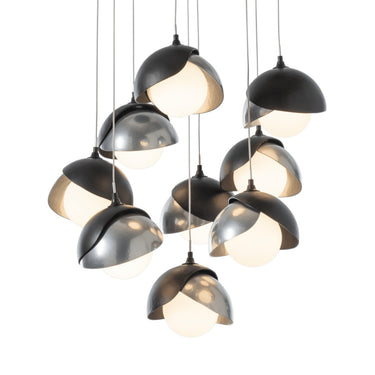 Hubbardton Forge Brooklyn 9-Light Double Shade Pendant - Standard - 131105 6