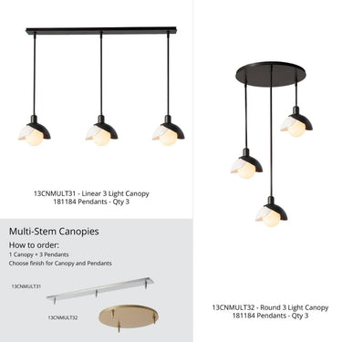 Hubbardton Forge Brooklyn Double Shade Art Glass Mini Pendant 7