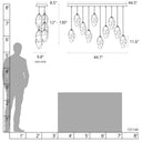 Hubbardton Forge Chrysalis 10-Light Large Crystal Pendant 11