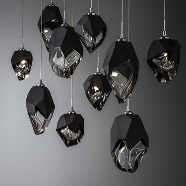 Hubbardton Forge Chrysalis 10-Light Mixed Crystal Pendant 11