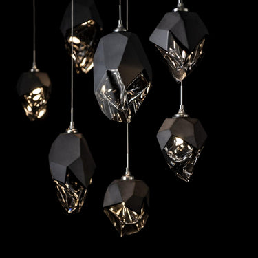 Hubbardton Forge Chrysalis 10-Light Mixed Crystal Pendant 12
