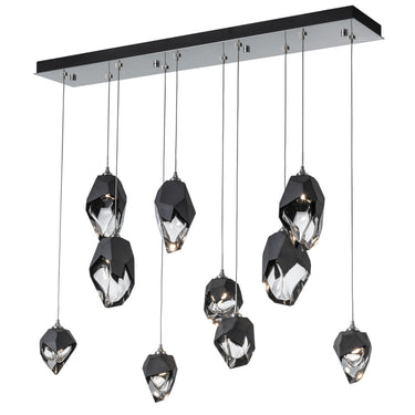 Hubbardton Forge Chrysalis 10-Light Mixed Crystal Pendant - Standard - 131145