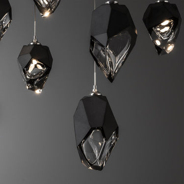 Hubbardton Forge Chrysalis 10-Light Mixed Crystal Pendant 15