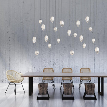 Hubbardton Forge Chrysalis 10-Light Mixed Crystal Pendant 18