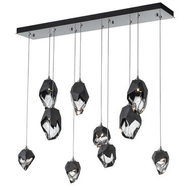 Hubbardton Forge Chrysalis 10-Light Mixed Crystal Pendant 3