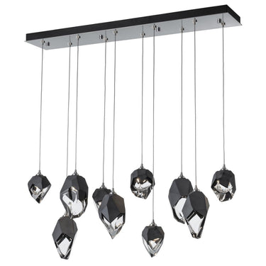 Hubbardton Forge Chrysalis 10-Light Mixed Crystal Pendant 4