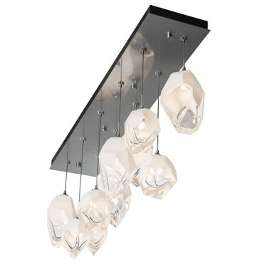Hubbardton Forge Chrysalis 10-Light Mixed Crystal Pendant 5