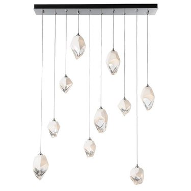 Hubbardton Forge Chrysalis 10-Light Mixed Crystal Pendant 