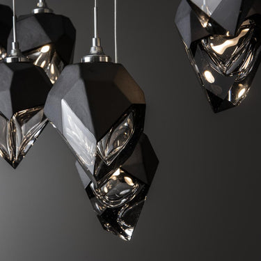 Hubbardton Forge Chrysalis 10-Light Small Crystal Pendant 13