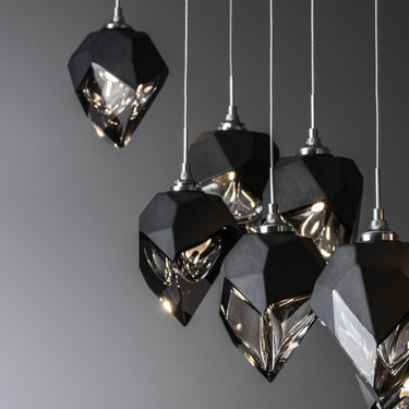 Hubbardton Forge Chrysalis 10-Light Small Crystal Pendant 14